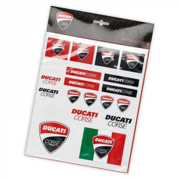 Pacchetto adesivi grande Ducati Corse